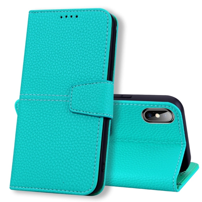 For iPhone X / XS Litchi RFID Leather Phone Case