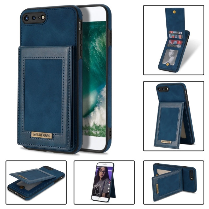 N.BEKUS Vertical Flip Card Slot RFID Phone Case For iPhone 8 Plus / 7 Plus