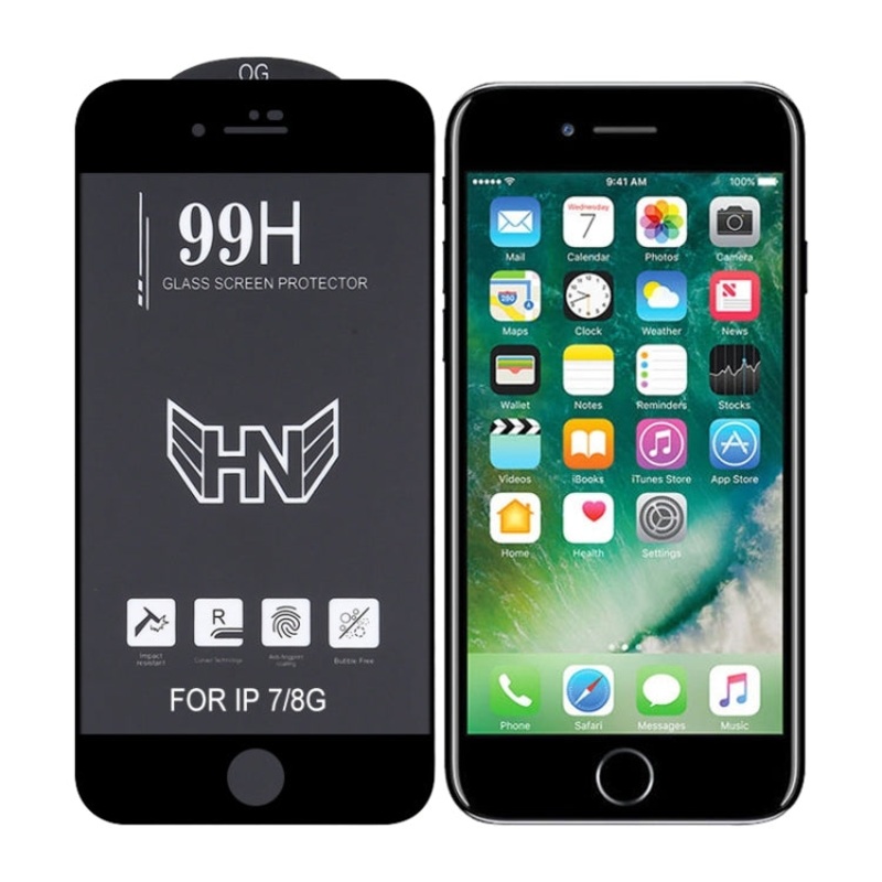 High Aluminum Large Arc Full Screen Tempered Glass Film For iPhone 8 / 7
