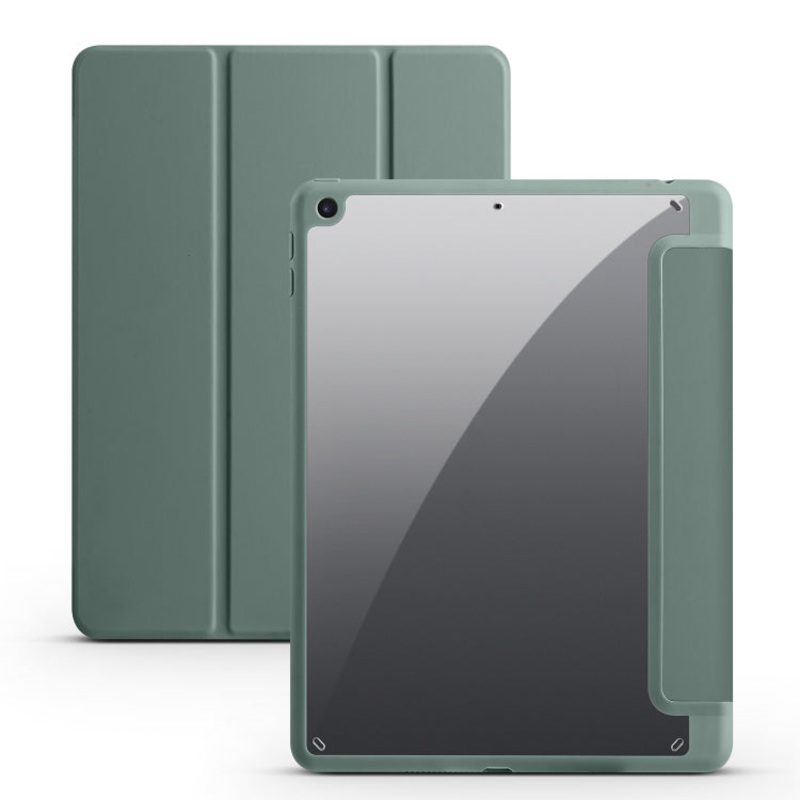 Acrylic 3-folding Smart Leather Tablet Case For iPad 9.7 2018/2017