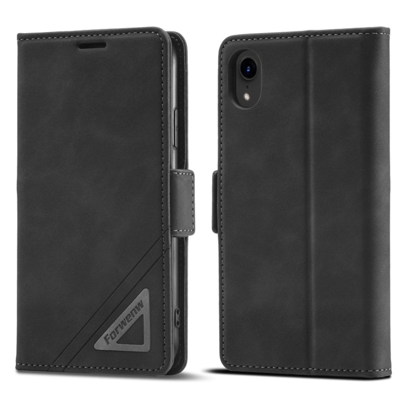 For iPhone XR Forwenw Dual-side Buckle Leather Phone Case