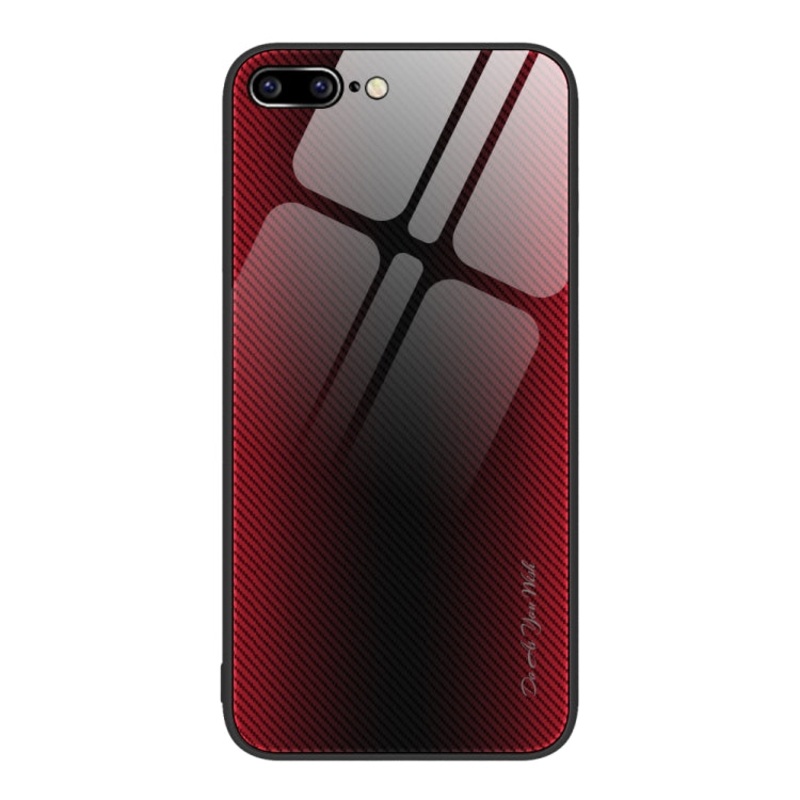 Texture Gradient Glass TPU Phone Case For iPhone 8 Plus / 7 Plus