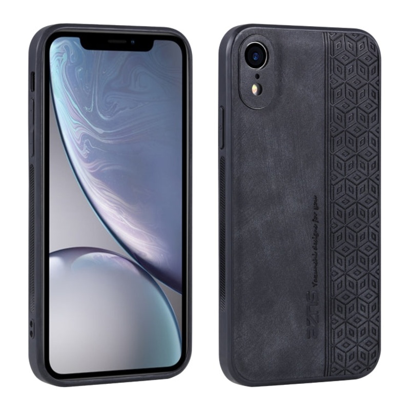 For iPhone XR AZNS 3D Embossed Skin Feel Phone Case