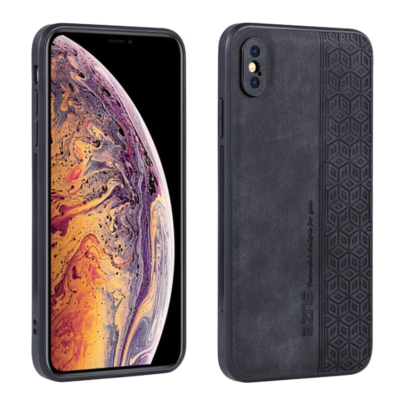 For iPhone XS Max AZNS 3D Embossed Skin Feel Phone Case
