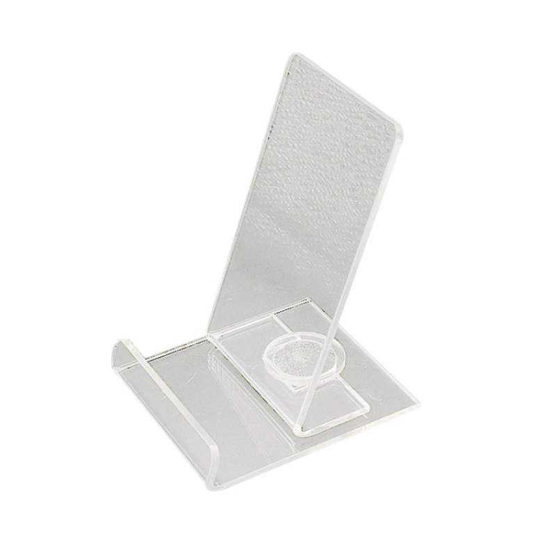 10 PCS Acrylic Transparent Rotatable Mobile Phone Display Stand(6.8×7.8x10cm)
