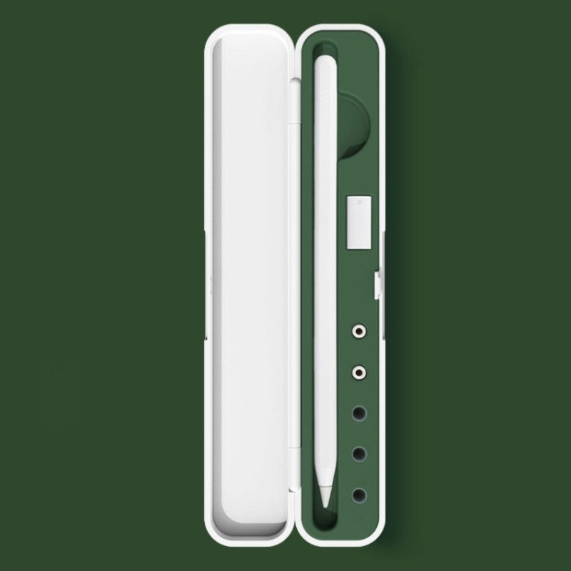 Silicone Stylus Protection Storage Box Box For Apple Pencil 1 / 2 , Specification: 8mm (Dark Night Green)