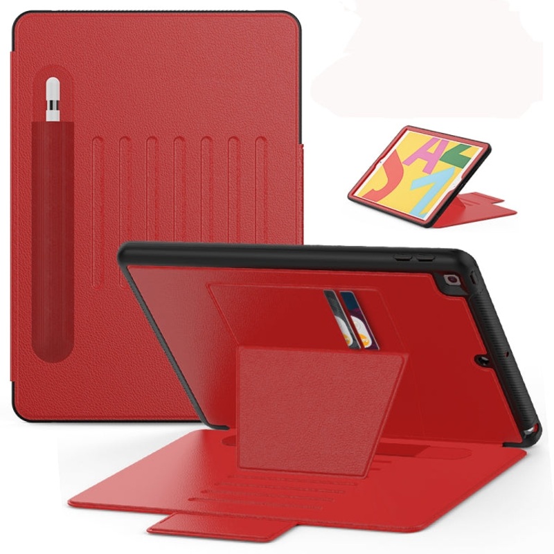 For iPad 10.2 Multifunctional Tablet PC Protective Leather Case with Bracket & Card Slots & Pen Slot & Wake-up / Sleep Function