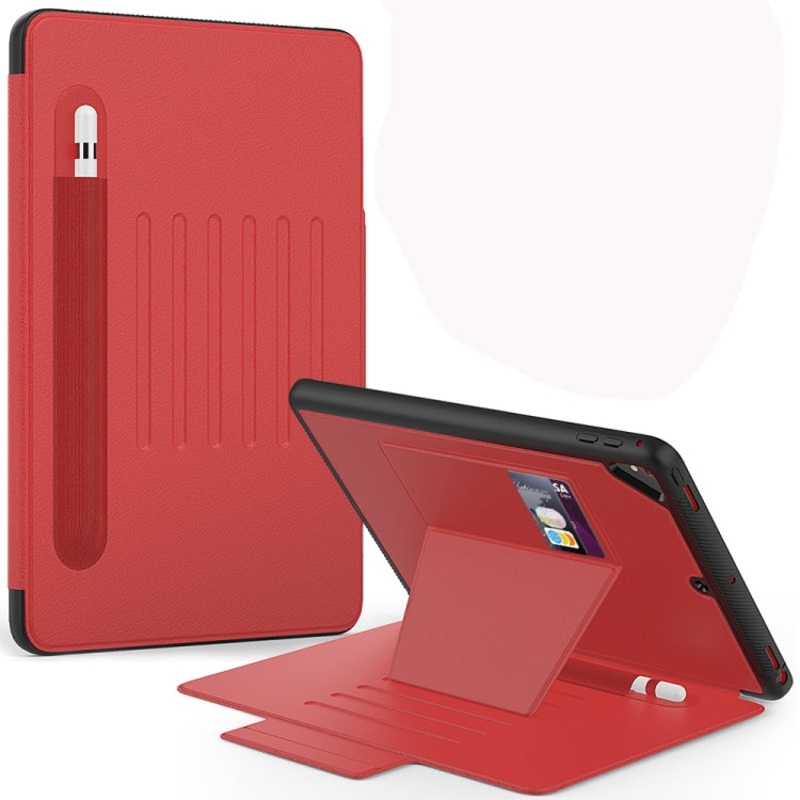 For iPad 9.7 Multifunctional Tablet PC Protective Leather Case with Bracket & Card Slots & Pen Slot & Wake-up / Sleep Function
