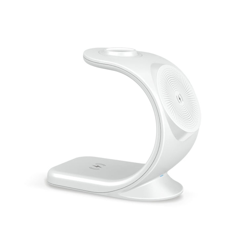 OJD-83 3 in 1 Magnetic Suction Vertical Bracket Wireless Charger for Mobile Phone & iWatch & AirPods