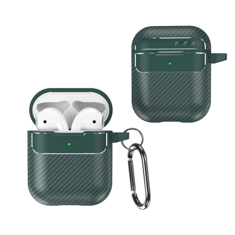 For AirPods 1 / 2 Carbon Fiber Texture Anti-fall Earphone Protective Case