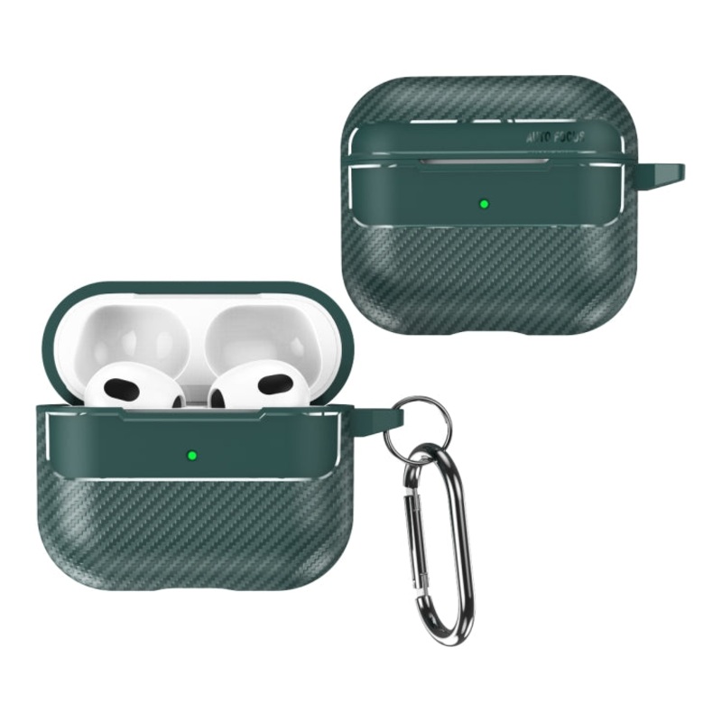 For AirPods 3 Carbon Fiber Texture Anti-fall Earphone Protective Case