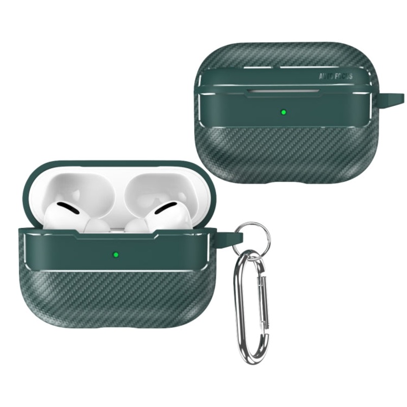 For AirPods Pro Carbon Fiber Texture Anti-fall Earphone Protective Case