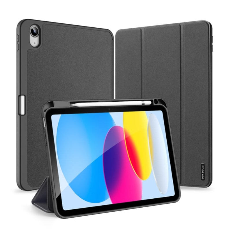 For iPad 10th Gen 10.9 2022 DUX DUCIS Domo Series Magnetic Flip Leather Tablet Case