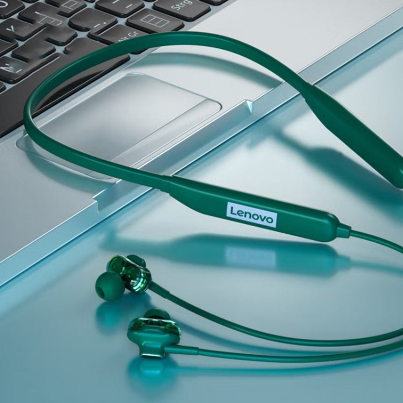 Lenovo HE05 Pro Double Speaker Wireless Sports Waterproof Neckband Bluetooth Earphone with Mic