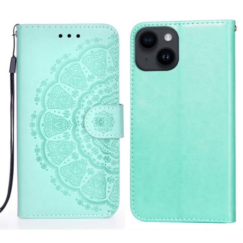 For iPone 14 Plus Totems Embossing Flip Leather Phone Case