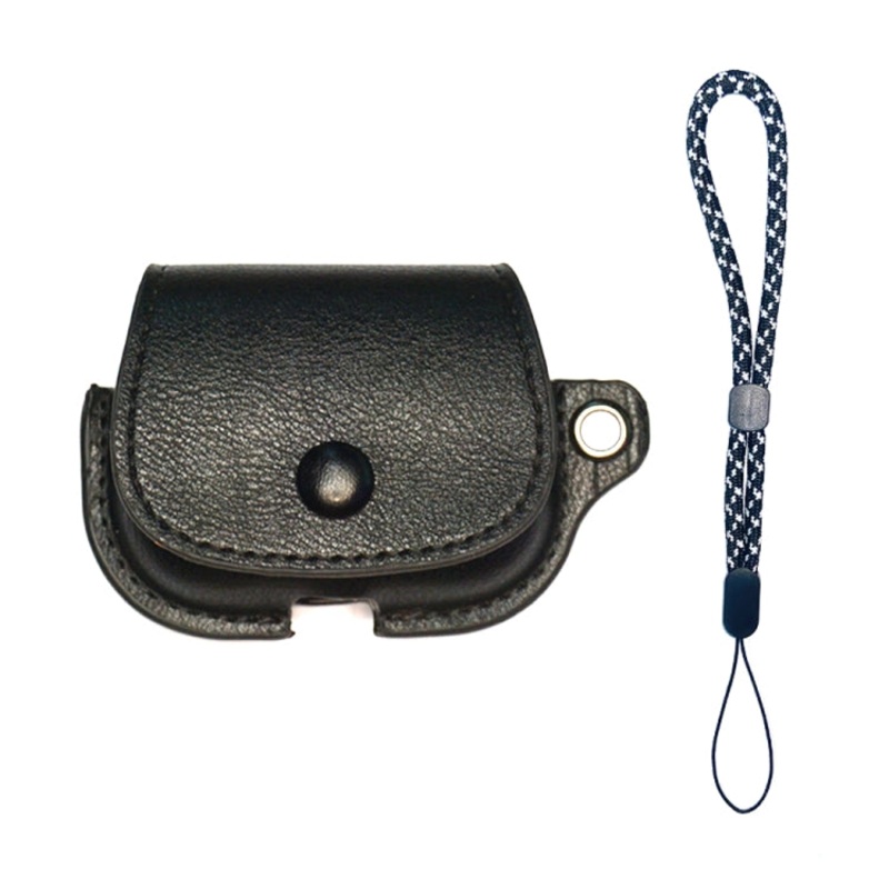 For AirPods 1 / 2 Backpack Style PU Leather Earphone Protective Case with Lanyard