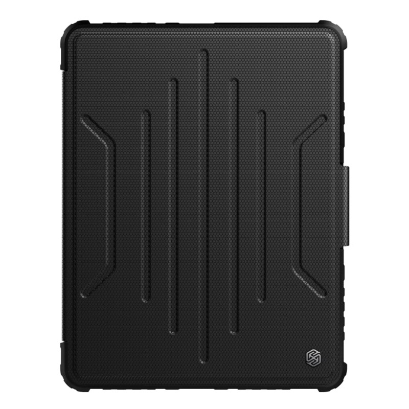 For iPad 10.2 2019 / 2020 / 2021 Nillkin Bumper Snapsafe Multifunctional Leather Tablet Case with Pen Slot