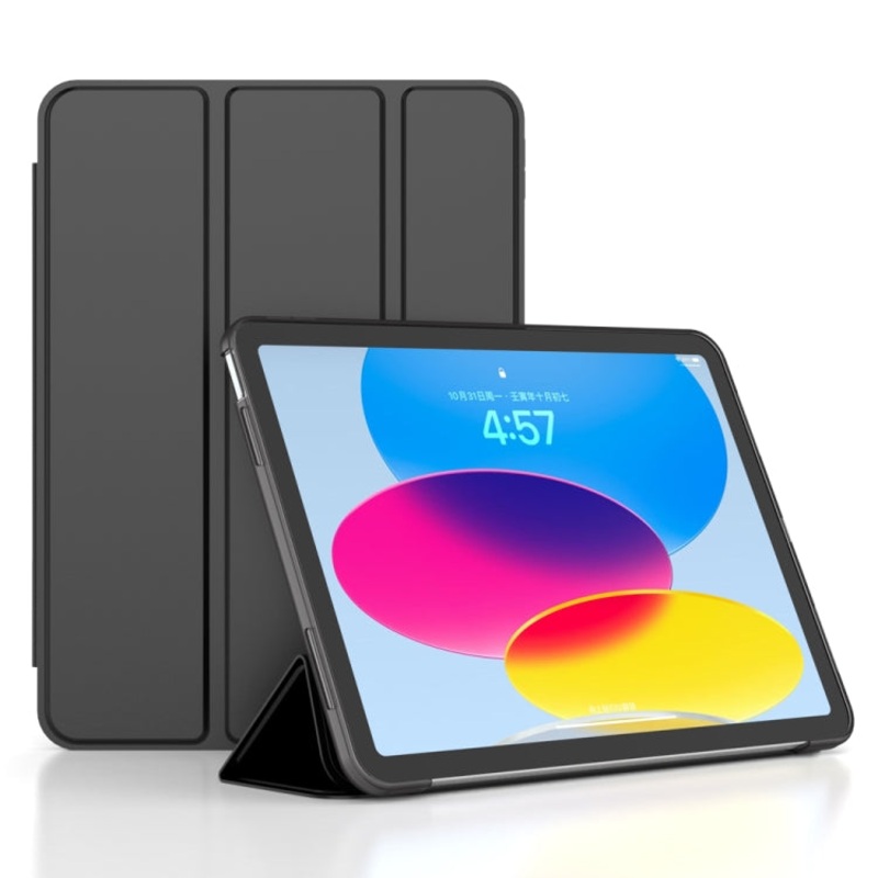 For iPad 10th Gen 10.9 2022 3-fold TPU Leather Smart Tablet Case