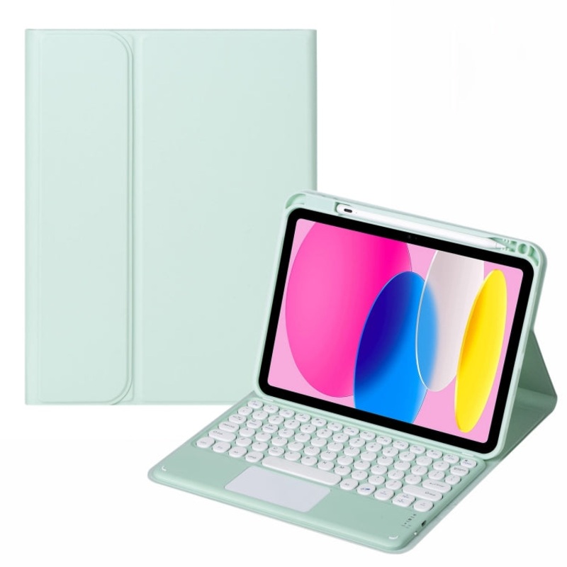 For iPad 10th Gen 10.9 2022 SA-10C Bluetooth Touch Keyboard Leather Tablet Case with Pen Slot