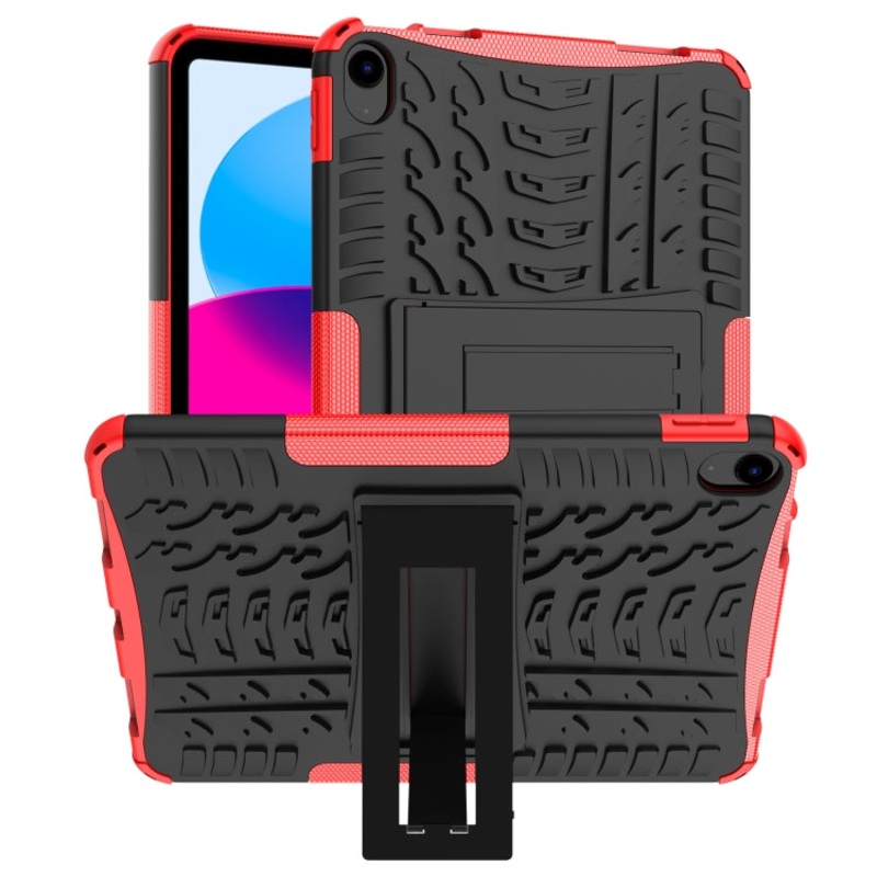 For iPad 10th Gen 10.9 2022 Tire Texture TPU + PC Tablet Case with Holder
