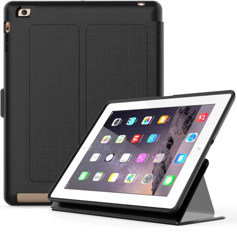 For iPad 2 / 3 / 4 PC + TPU Silk Texture Horizontal Flip Smart Covers with Holder