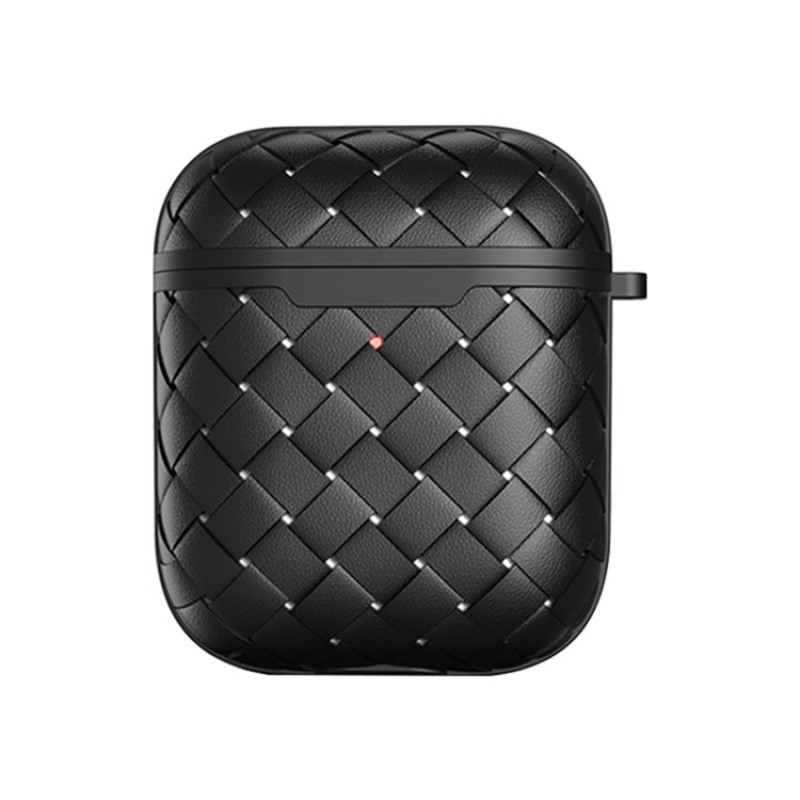 For AirPods 1 / 2 Weave Texture TPU Wireless Earphone Protective Case