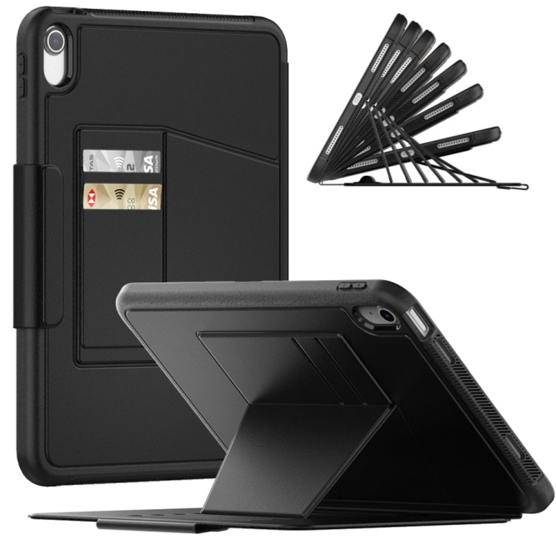 For iPad 10th Gen 10.9 2022 PC + TPU + PU Protective Tablet Case with Pen Slot / Sleep / Wake-up Function