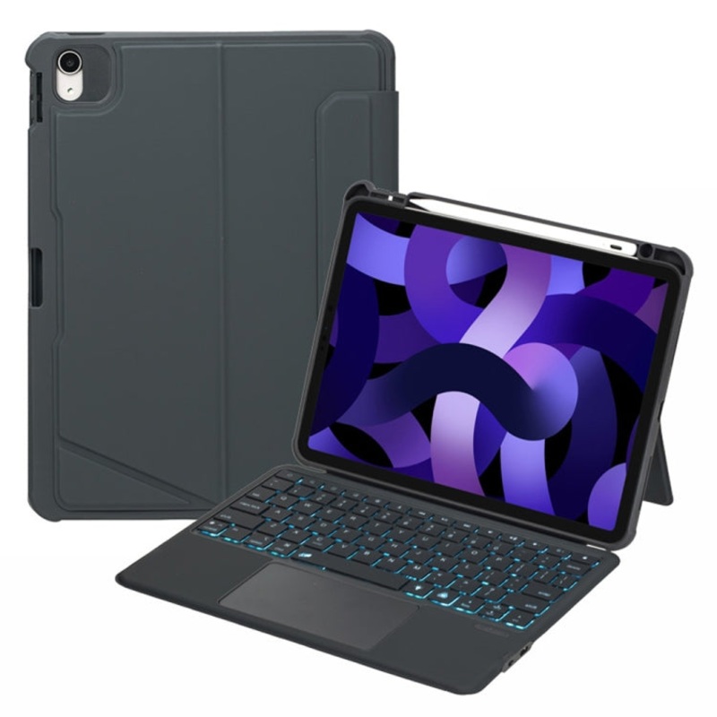For iPad 10th Gen 10.9 2022 A-66 Touch Backlight Split Type Bluetooth Keyboard Leather Case