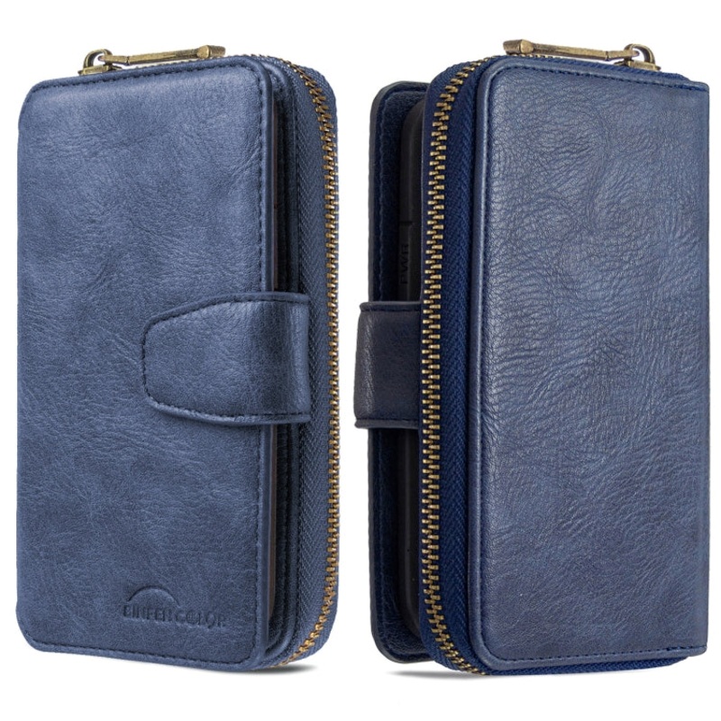 For iPhone XR Detachable Multifunctional Horizontal Flip Leather Case with Card Slots & Zipper Wallet & Photo Frame