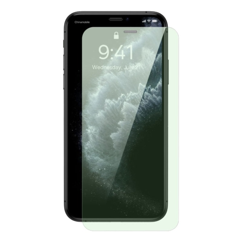 For iPhone XS Max/11 Pro Max Baseus 0.4mm Corning Anti Blue-ray Tempered Glass Film