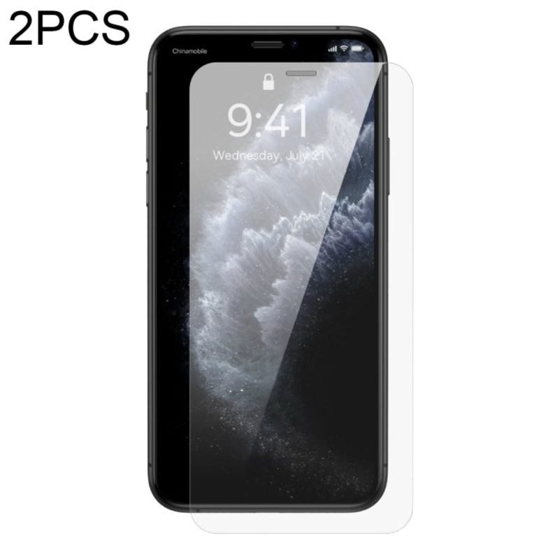 For iPhone XS Max/11 Pro Max Baseus 2pcs 0.3mm Crystal Explosion-proof Tempered Glass Film