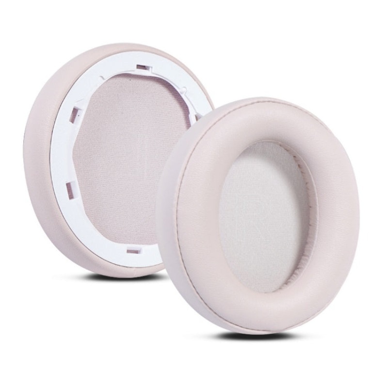 1 Pair Protein Leather Sponge Earphone Cover For Anker Soundcore Life Q30 (Light Pink)