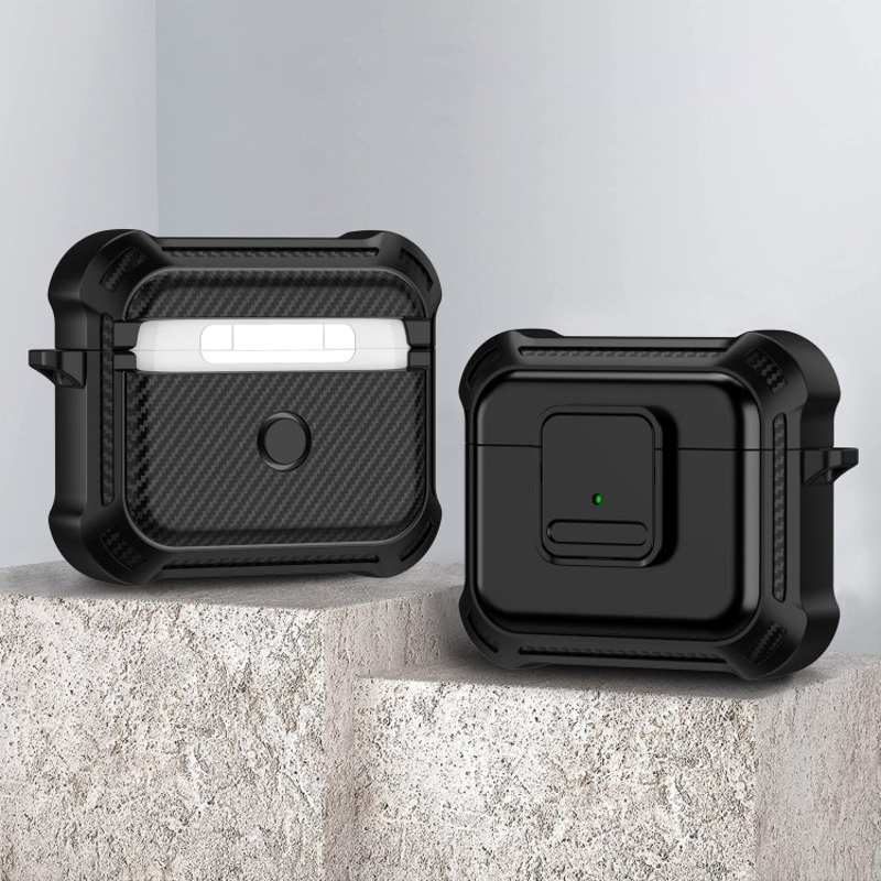For AirPods 3 TPU + PC Shockproof Earphone Protective Case with Switch