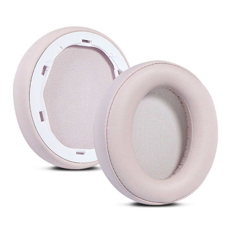 1 Pair Protein Leather Sponge Earphone Cover For Anker Soundcore Life Q35 (Dark Pink)