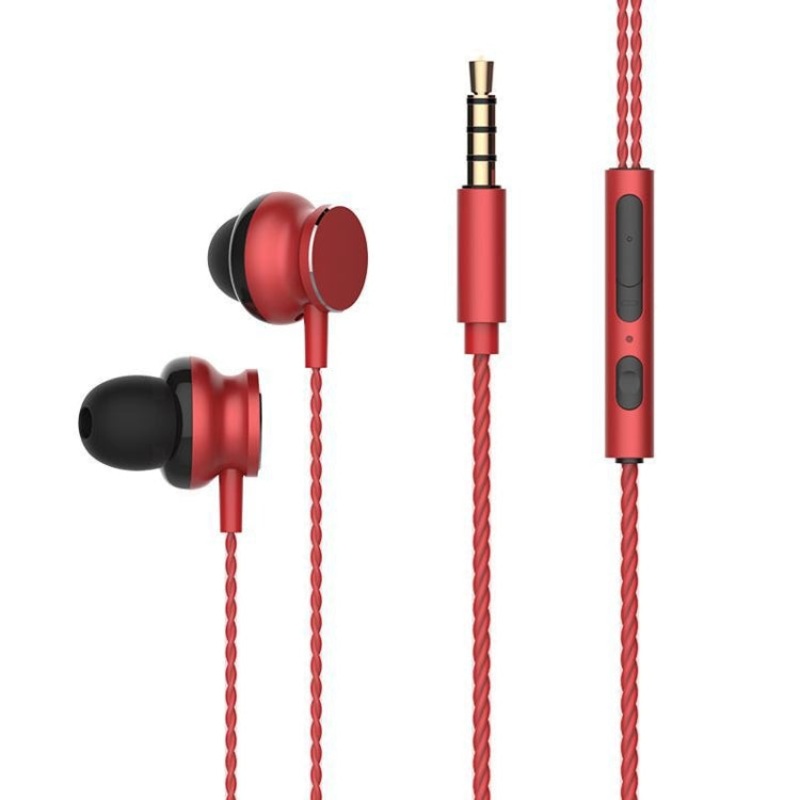 2 PCS TS118 3.5mm Metal In-Ear Wired Game Earphone