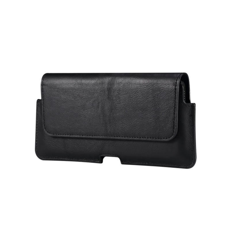 Universal Cow Leather Horizontal Mobile Phone Leather Case Waist Bag For 7.2 inch and Below Phones
