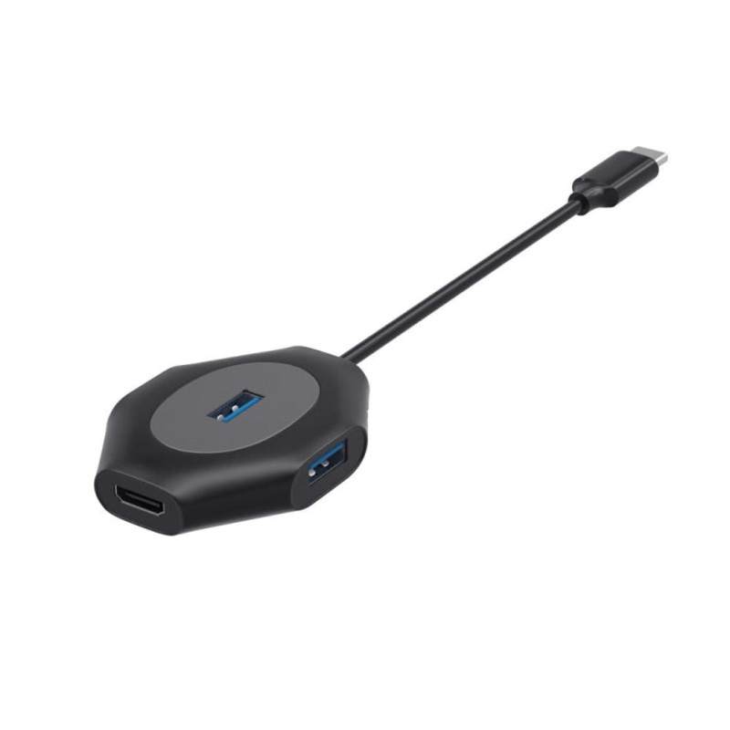 2 PCS PD Fast Charging Multi-Port USB Docking Station, Number of interfaces: T1301C USBC to USB5V+1xUSB3.0+3xUSB2.0