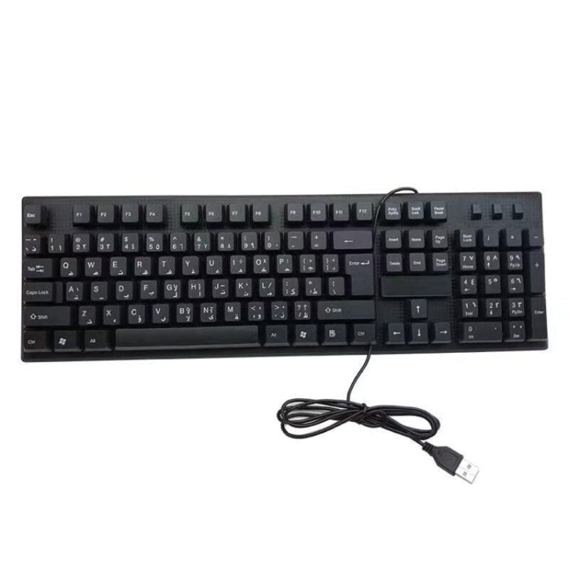 108 Keys Computer USB Wired Keyboard, Cable Length: 1.5m