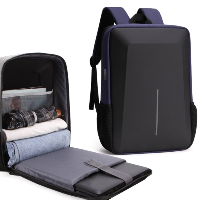 Hard Shell Backpack Alloy Frame Anti-Theft Computer Bag For Men, Color: 8001-J Blue