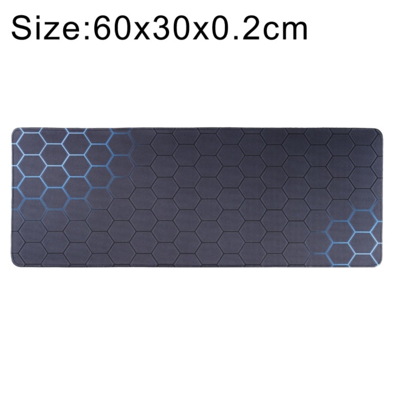 Anti-Slip Rubber Cloth Surface Game Mouse Mat Keyboard Pad, Size:60 x 30 x 0.2cm(Blue Honeycomb)