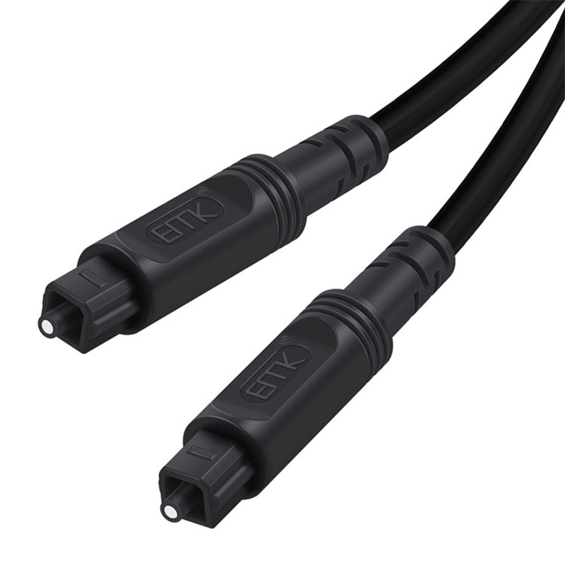 1.5m EMK OD4.0mm Square Port to Square Port Digital Audio Speaker Optical Fiber Connecting Cable