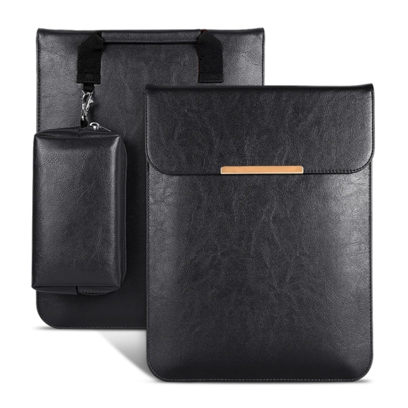 13.3 inch Laptop 2 in 1 PU Leather Sleeve Liner Bag with Mouse Storage Bag