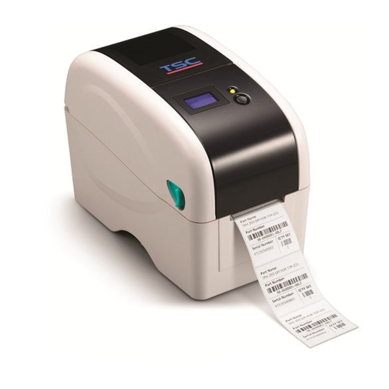 99-040A001-0002 – TSC TTP-225 Thermal Transfer Label Printer in Beige, 203 dpi, Micro RS-232, USB
