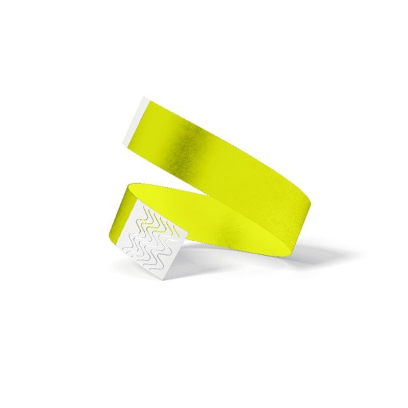 Neon Yellow Wristband Tyvek 248mm x 25mm – WBT25-NY