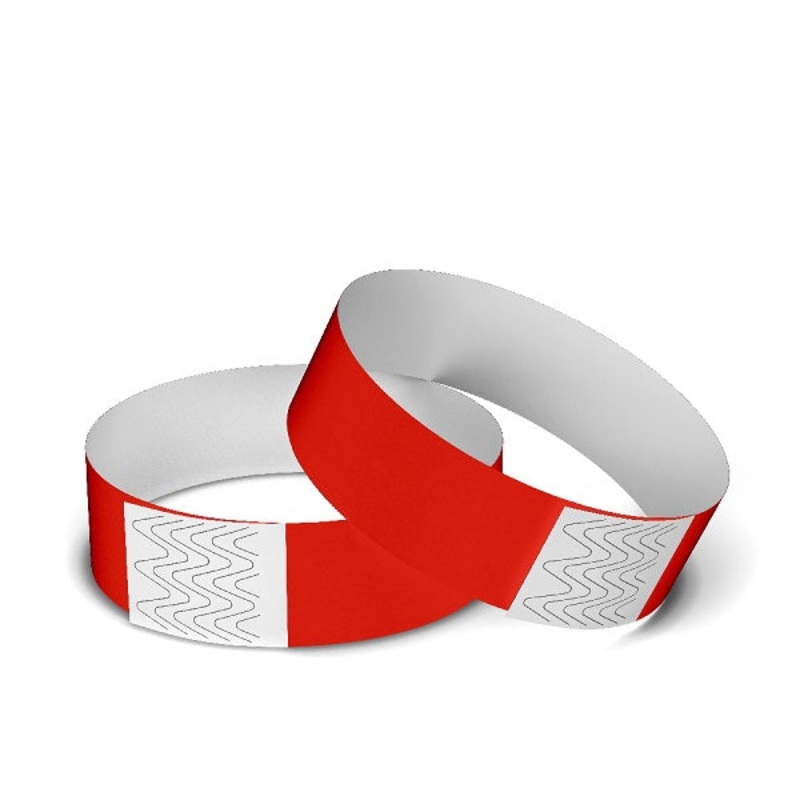 Red Wristband Tyvek 248mm x 25mm – WBT25-RD
