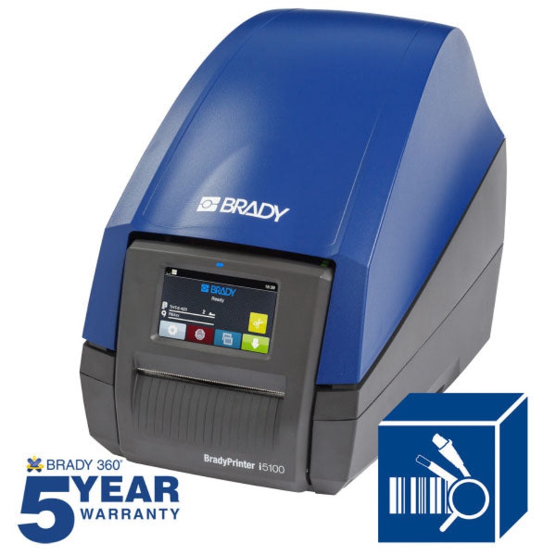 BradyPrinter i5100 300 dpi With Cutter and Workstation PWID Suite i5100-300C-EU-PWID – 198779