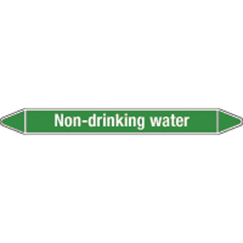 N009271 Brady White on Green Non-drinking water Clp Pipe Marker On Roll