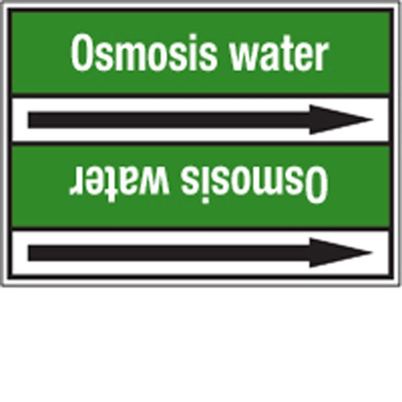 N009282 Brady White on Green Osmosis water Clp Pipe Marker On Roll