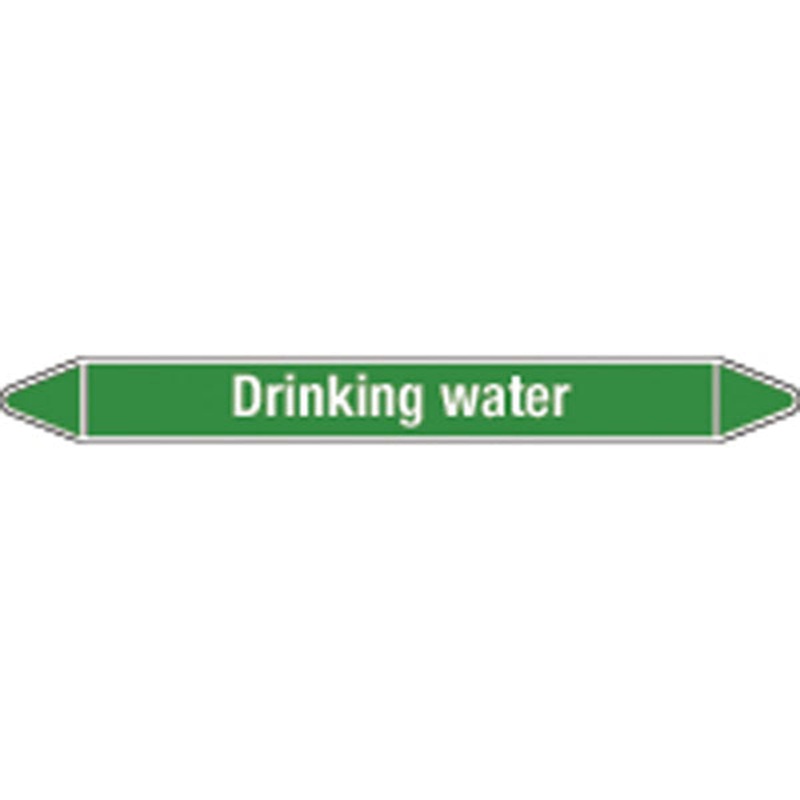 N009310 Brady White on Green Drinking water Clp Pipe Marker On Roll