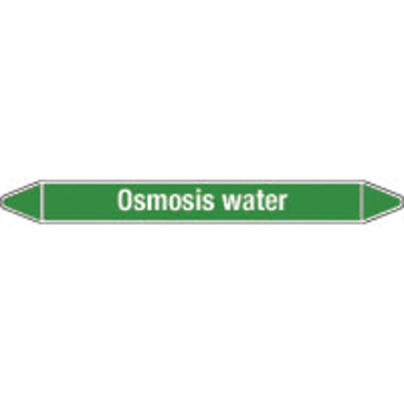 N009275 Brady White on Green Osmosis water Clp Pipe Marker On Card